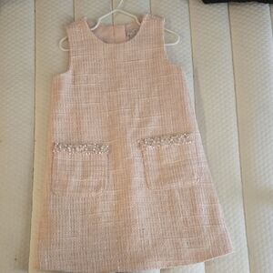 Chic Pink Tweed Kids Dress